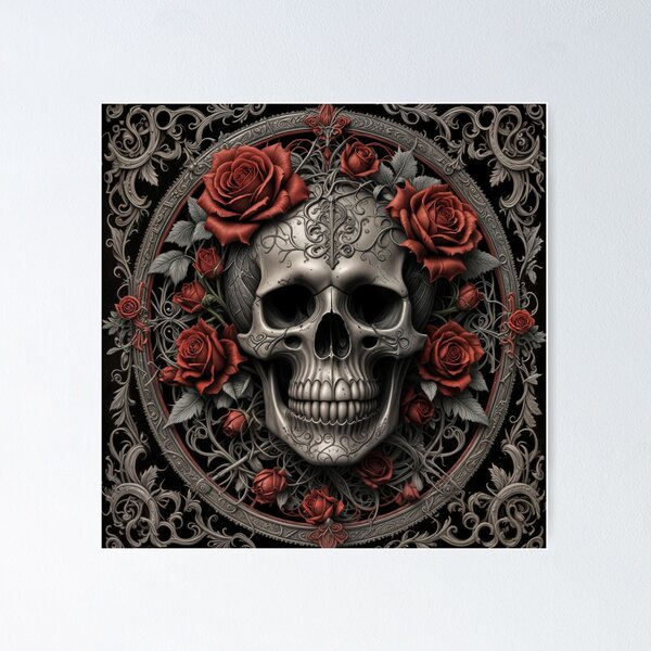 Artikel-Vorschau von Purpurrotes Memento Mori, designt und verkauft von DarklyDesign.