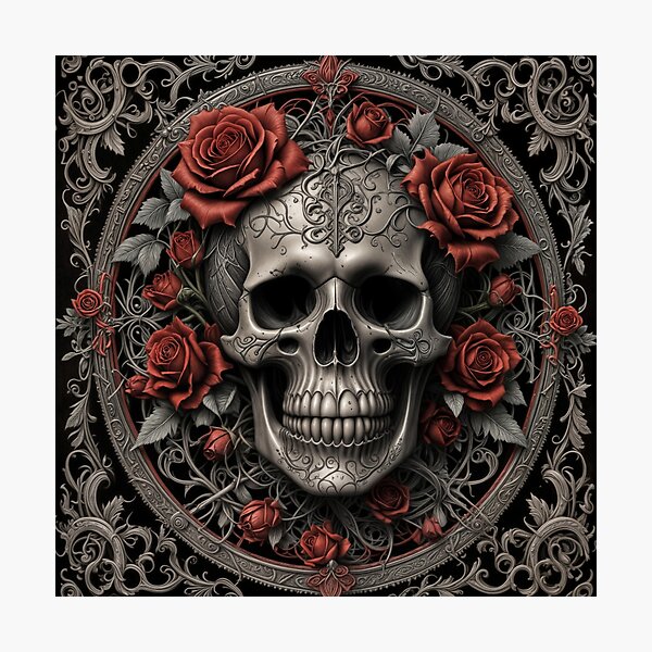 Artikel-Vorschau von Purpurrotes Memento Mori, designt und verkauft von DarklyDesign.
