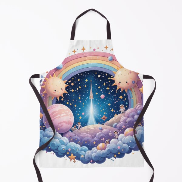 Item preview, Playful Cosmic Adventure: Vibrant Astronaut and Galaxy Art designed and sold by latelierdechris.