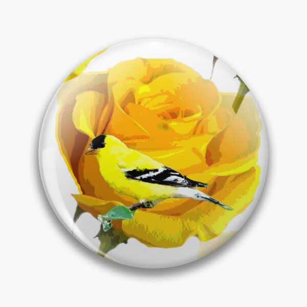 Item preview, A Yellow Finch on a Yellow Rose designed and sold by kristalcurt.