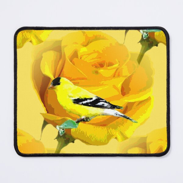 Item preview, A Yellow Finch on a Yellow Rose designed and sold by kristalcurt.