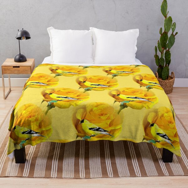 Item preview, A Yellow Finch on a Yellow Rose designed and sold by kristalcurt.