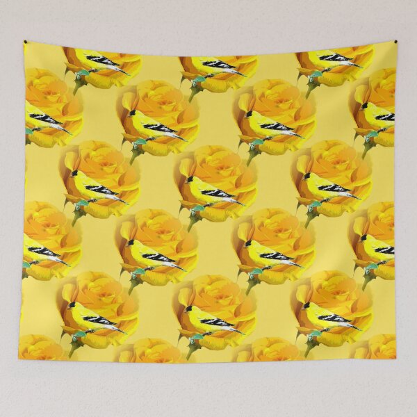 Item preview, A Yellow Finch on a Yellow Rose designed and sold by kristalcurt.