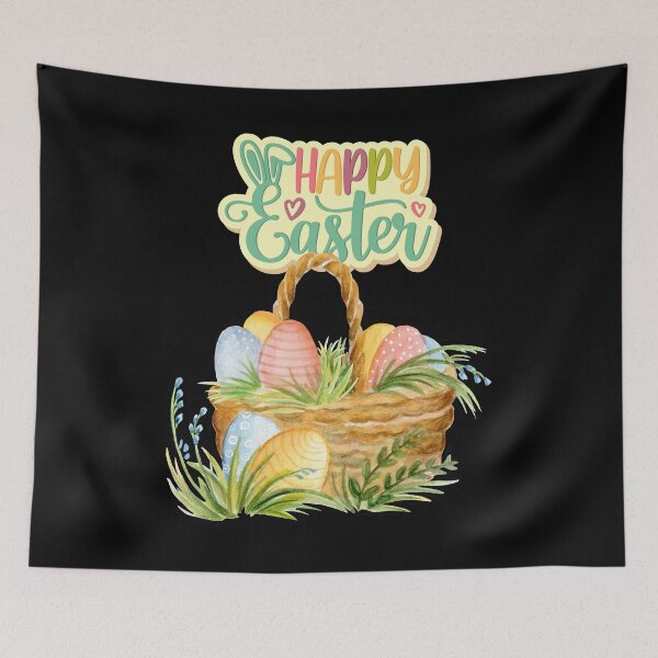 Item preview, Happy Easter - Easter Eggs In A Basket designed and sold by made4noise.