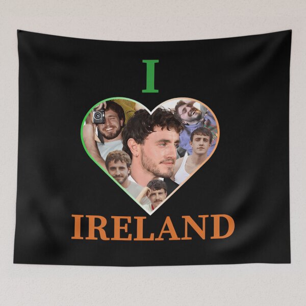 Item preview, I love Ireland Paul Mescal Irish Flag  designed and sold by VSStore.