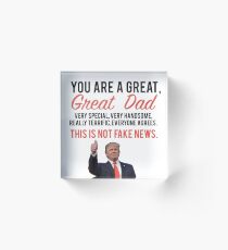 Fathers day donald trump Acrylic Block