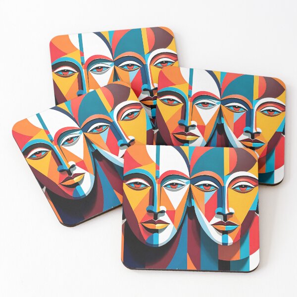 Item preview, Cubic Faces Illustration Design 3 designed and sold by Domo-Design.