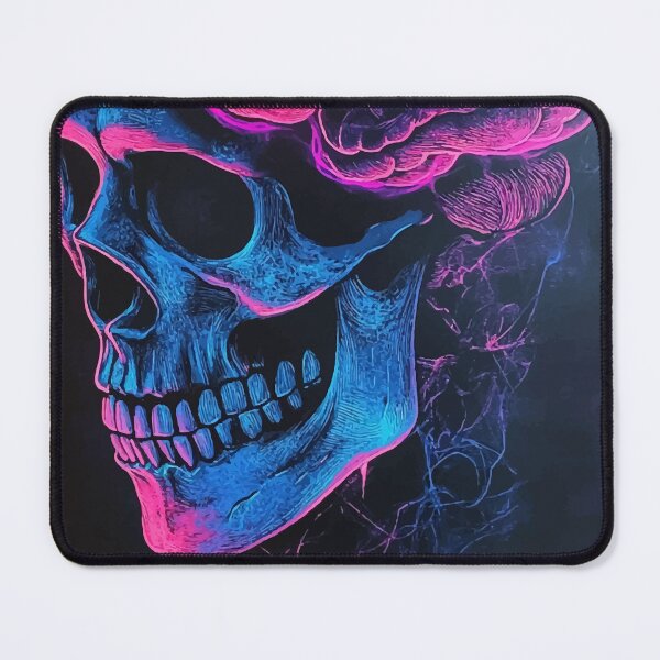 Item preview, Cyberpunk Neon Skull and Brain - Futuristic Tattoo Design designed and sold by Moss and Moon Studio.