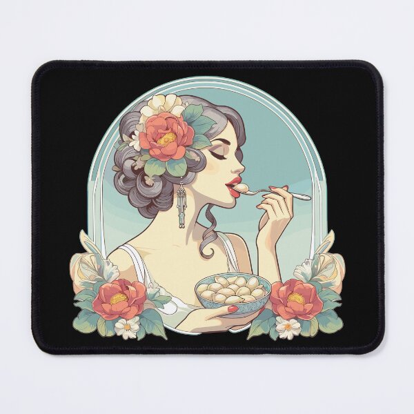 Item preview, Pelmeni beautiful woman Art Nouveau grace gift designed and sold by Pineapple-Tree.