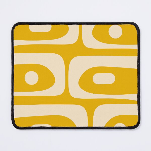 Item preview, Mid Century Modern Abstract Retro Piquet Minimalist Pattern in Warm Mustard Yellow designed and sold by kierkegaard.