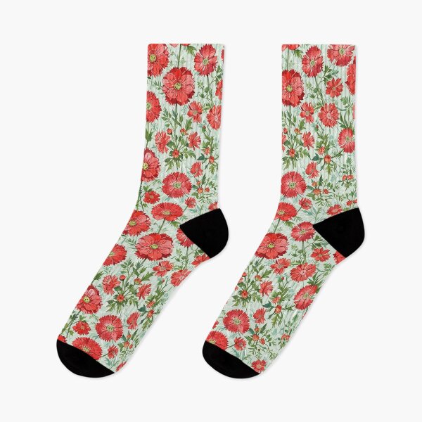 Item preview, Red flowers surrounded by vibrant green foliage designed and sold by CoolPixels.
