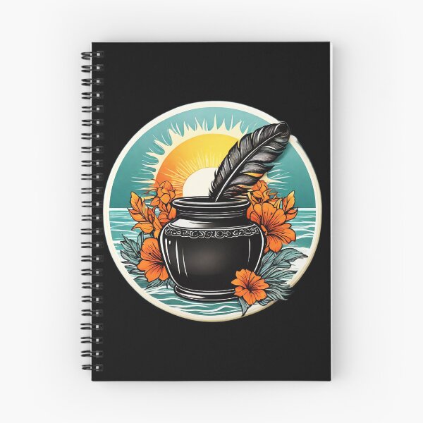 Item preview, Author Gift Inkwell by the Ocean with Hawaii Orchids designed and sold by NautiChic.