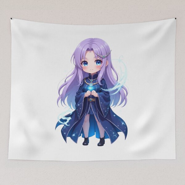 Item preview, Anime Girl Magician - Master of Elemental Powers designed and sold by  VectorArtFactory.