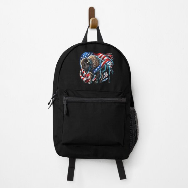 Item preview, A powerful American bison covered in the USA flag, symbolizing strength and patriotism. Perfect for proud Americans and nature lovers. designed and sold by BestDetailer.