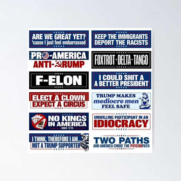 Item preview, Anti Trump | Donald Trump | No Kings Sticker Pack designed and sold by The Graceful Goods.