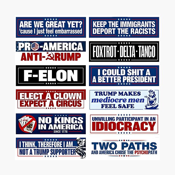 Artikel-Vorschau von Anti-Trump | Donald Trump | No Kings Sticker Pack, designt und verkauft von The Graceful Goods.
