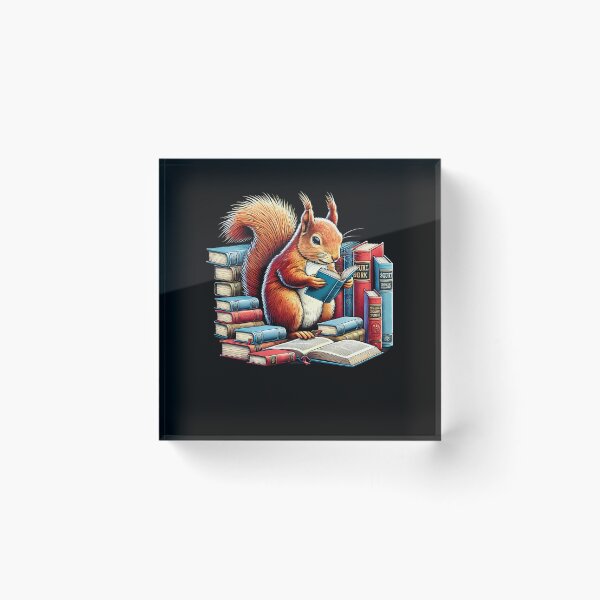 Item preview, Squirrel Reading Book Reader Bookworm Squirrel Lover designed and sold by Kimberley King Art  King Art.