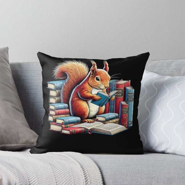 Item preview, Squirrel Reading Book Reader Bookworm Squirrel Lover designed and sold by Kimberley King Art  King Art.