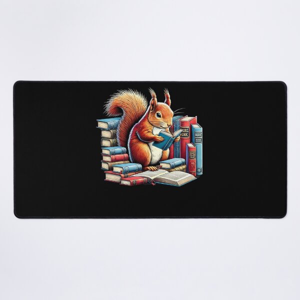Item preview, Squirrel Reading Book Reader Bookworm Squirrel Lover designed and sold by Kimberley King Art  King Art.