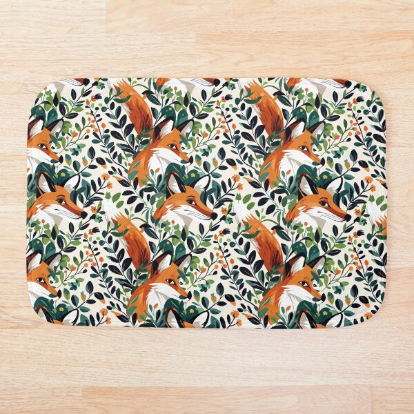 Item preview, Fox and Foliage - Enchanting Wildlife Pattern designed and sold by Canvas-Whispers.