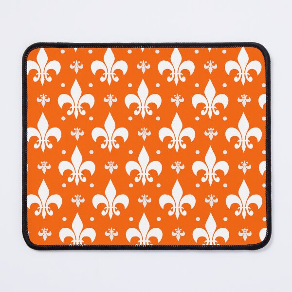 Item preview, Orange Background Fleur-de-lis Pattern Design  designed and sold by PatternTitan.