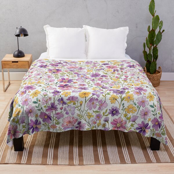 Item preview, Watercolor Wildflowers in Purple and Yellow Tones designed and sold by CoolPixels.