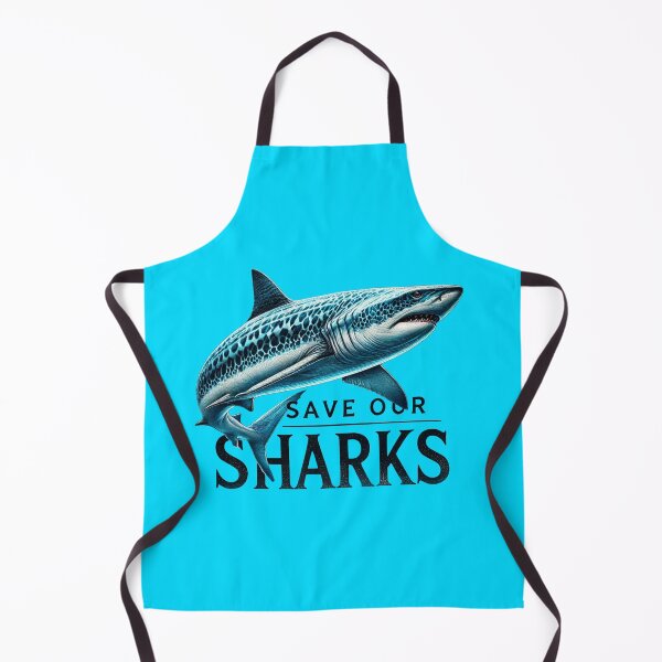 Item preview, A shark swimming in the ocean with "Save Our Sharks" message, raising awareness for marine conservation and shark protection. designed and sold by BestDetailer.