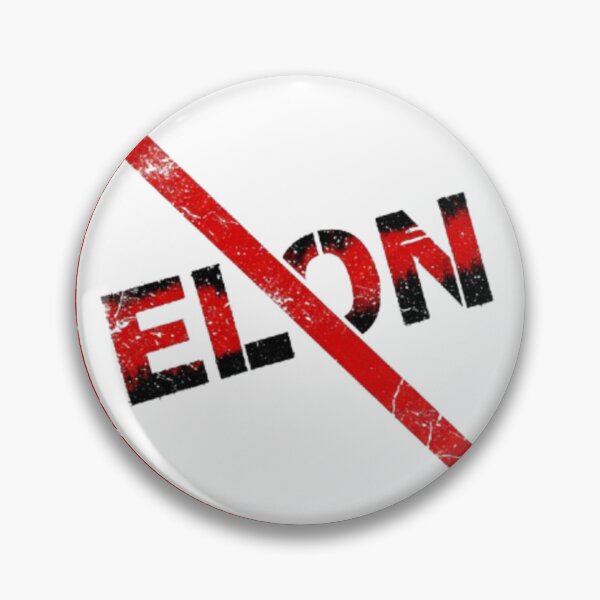 Item preview, Anti Elon rounded  designed and sold by Fint-Arts.