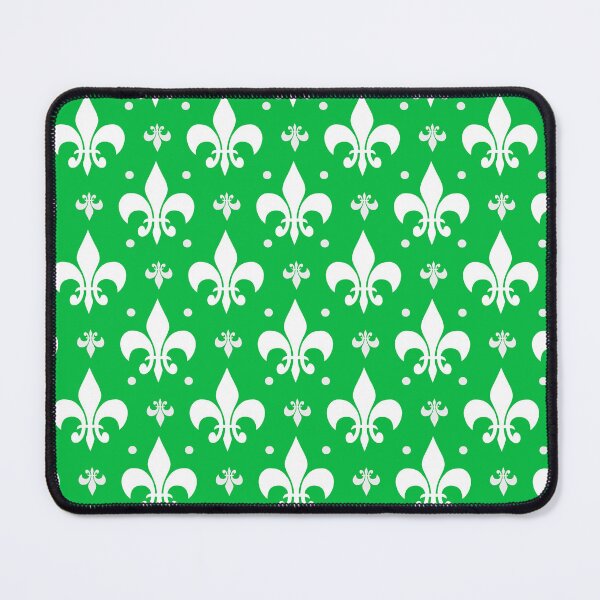 Item preview, Green Background Fleur-de-lis Pattern Design designed and sold by PatternTitan.