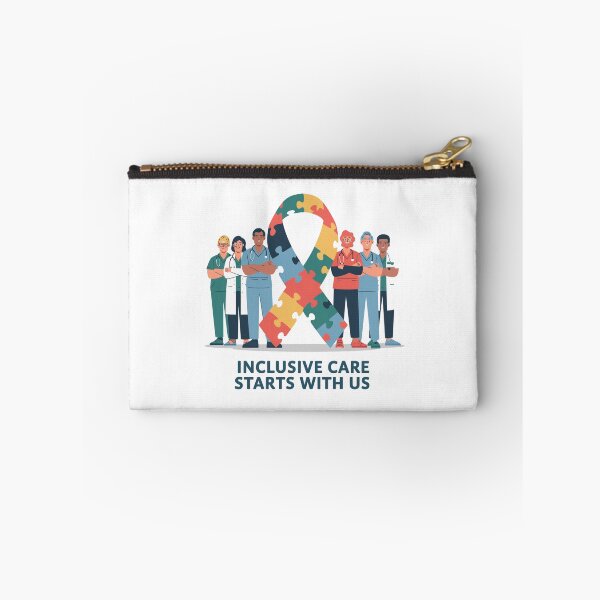 Item preview, Inclusive Care Starts With Us Puzzle Autism Ribbon Design designed and sold by catthemedic.