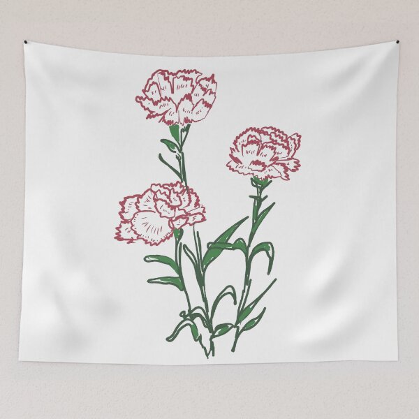 Item preview, Carnations Flowers designed and sold by Anis Illustration.