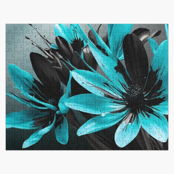 Artikel-Vorschau von Moderne Kunst Blaue Blumen Abstrakt, designt und verkauft von Inkoverse32.