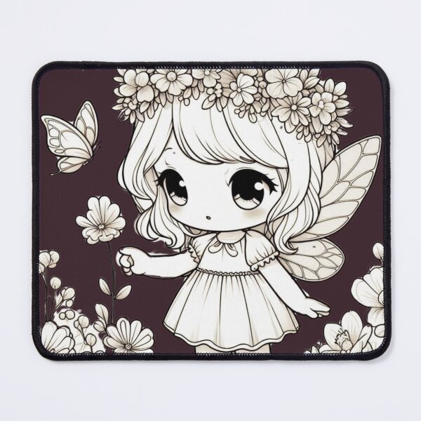 Item preview, "Cute Fairy Girl in Flower Garden | Floral Fairycore Illustration" designed and sold by Nadia-joy.