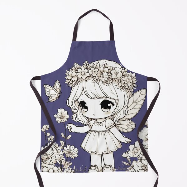 Item preview, "Cute Fairy Girl in Flower Garden | Floral Fairycore Illustration" designed and sold by Nadia-joy.