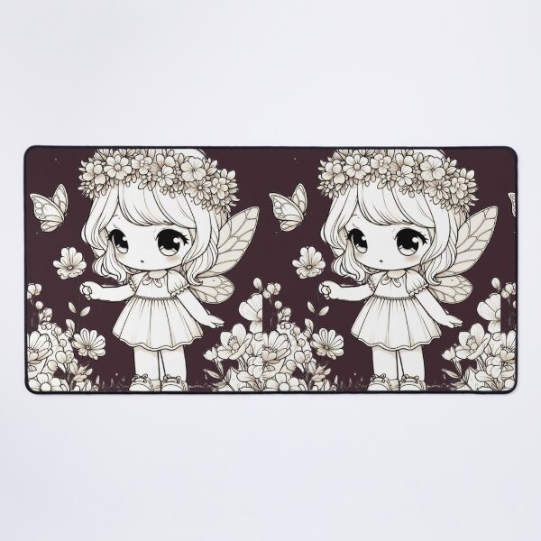 Item preview, "Cute Fairy Girl in Flower Garden | Floral Fairycore Illustration" designed and sold by Nadia-joy.