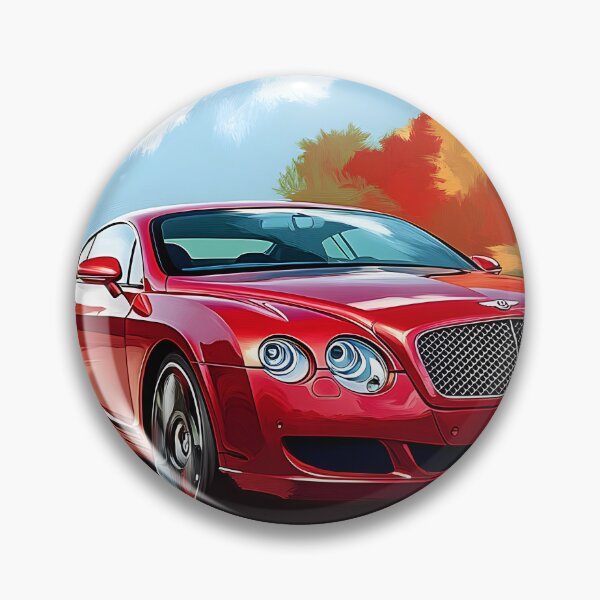 Item preview, Pop Art Red Bentley Continental GT – Bold Luxury with a Retro Twist X designed and sold by AutoPopStudio.