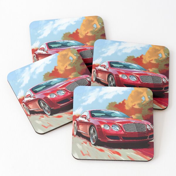 Item preview, Pop Art Red Bentley Continental GT – Bold Luxury with a Retro Twist X designed and sold by AutoPopStudio.