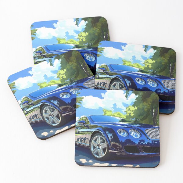 Item preview, Blue Bentley Continental GT Poster – Sophistication Meets Speed X designed and sold by AutoPopStudio.