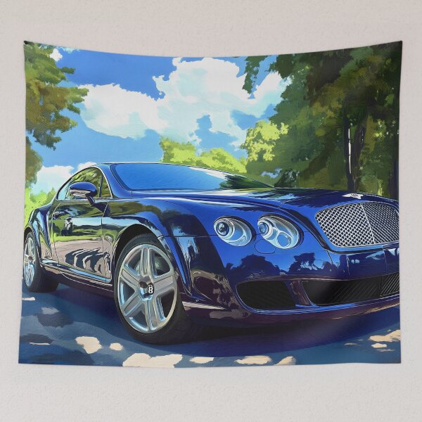 Item preview, Blue Bentley Continental GT Poster – Sophistication Meets Speed X designed and sold by AutoPopStudio.