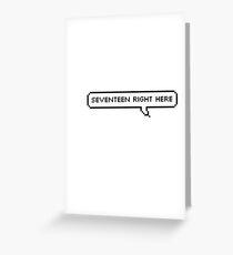 Seventeen Clap sticker Greeting Card