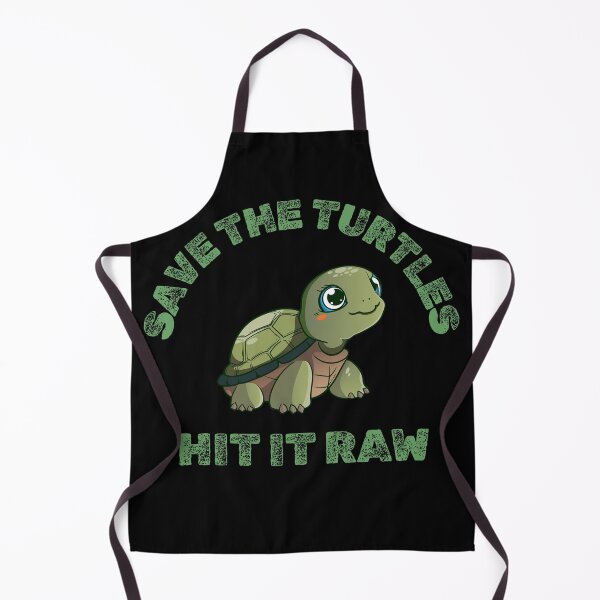 Item preview, Save The Turtles Hit It Raw - Cute & Funny Turtle Design designed and sold by piocreations.