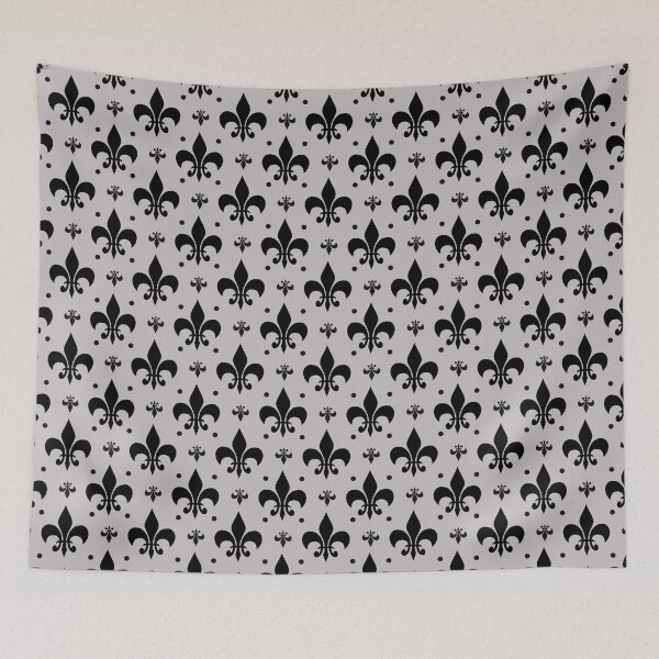 Item preview, Grey Background Fleur-de-lis Pattern Design  designed and sold by PatternTitan.