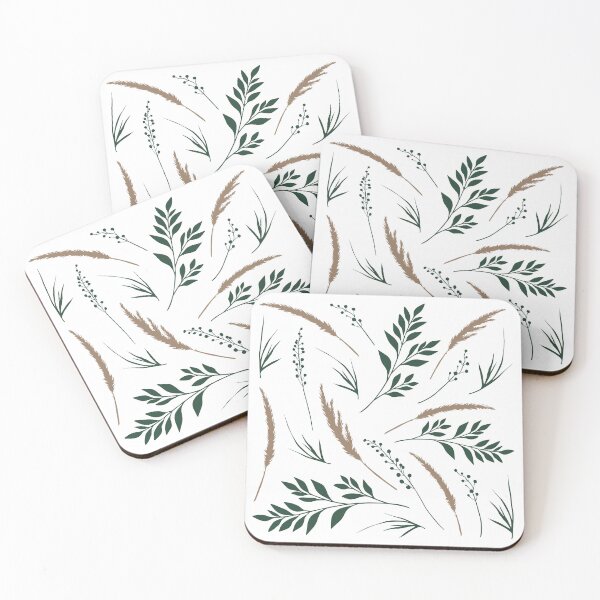 Item preview, field plants pattern, cereals, leaves, ears of grain designed and sold by Szkicerka.