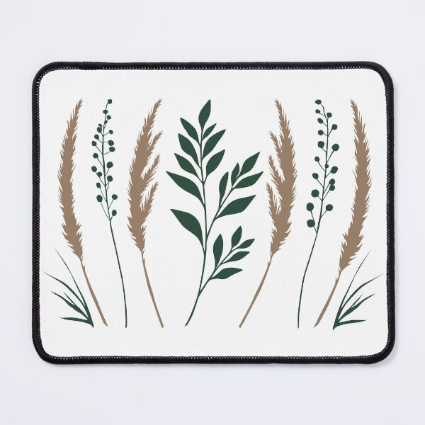 Item preview, Field plants pattern, cereals, leaves, ears of grain designed and sold by Szkicerka.
