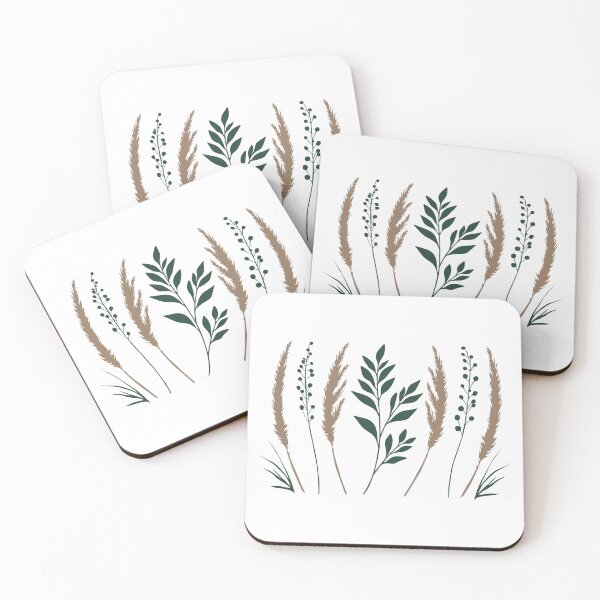 Item preview, Field plants pattern, cereals, leaves, ears of grain designed and sold by Szkicerka.