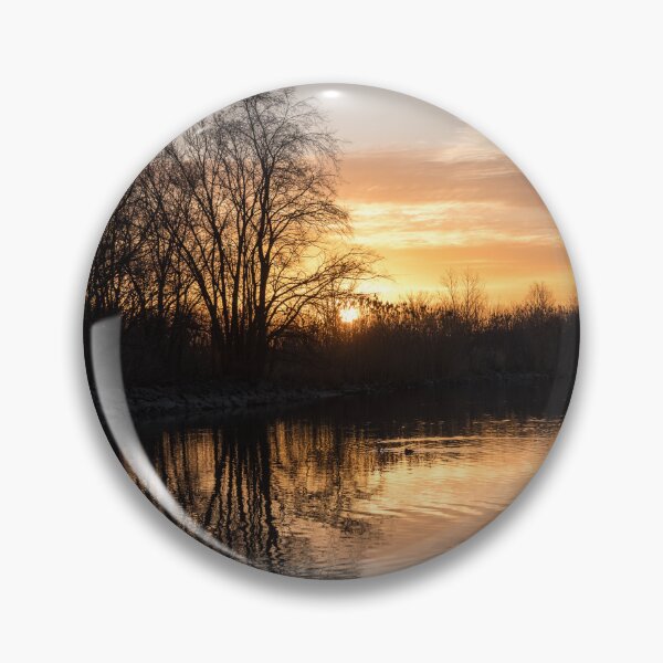 Item preview, Quiet Commotion - Sunrise Reflections at Mimico Creek Riverbank designed and sold by Georgia Mizuleva.