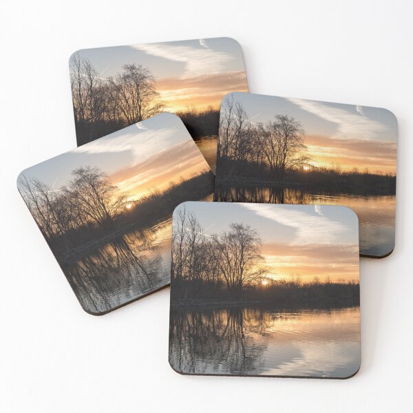 Item preview, Quiet Commotion - Sunrise Reflections at Mimico Creek Riverbank designed and sold by Georgia Mizuleva.