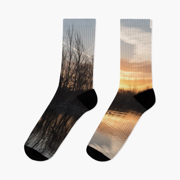 Item preview, Quiet Commotion - Sunrise Reflections at Mimico Creek Riverbank designed and sold by Georgia Mizuleva.