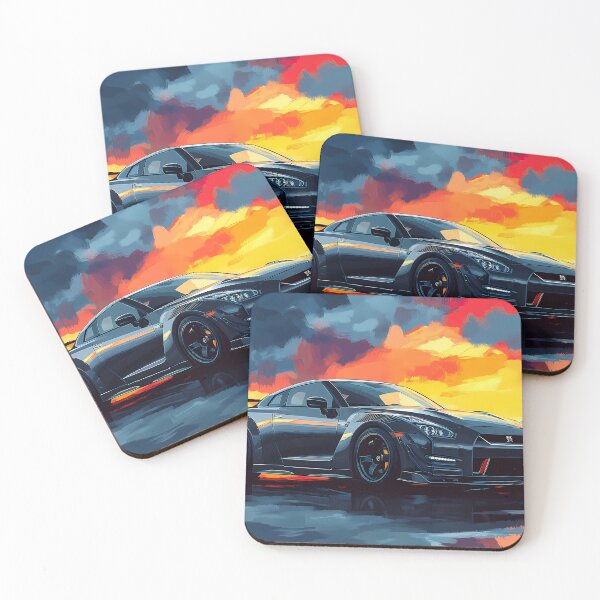 Item preview, Stealth Icon – Gunmetal Grey Nissan GT-R V-Spec R35 Pop Art designed and sold by AutoPopStudio.