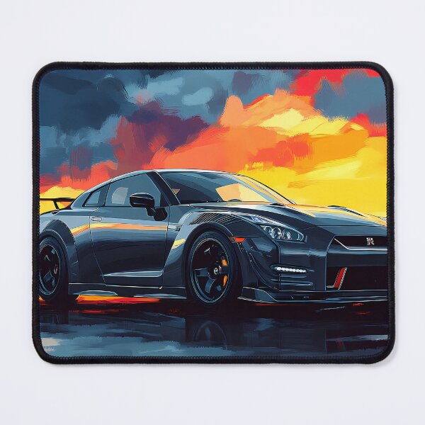 Item preview, Stealth Icon – Gunmetal Grey Nissan GT-R V-Spec R35 Pop Art designed and sold by AutoPopStudio.